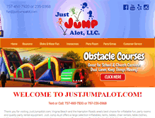 Tablet Screenshot of justjumpalot.com